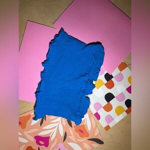 Forever 21 Bright Blue Ruffle Top